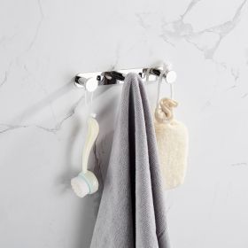 Towel Hook Bright Polishing 304 Stainless Steel Towel Robe Coat Rack Rows of Three Hooks Bathroom Accessories for Home Storage Organization,Hallway
